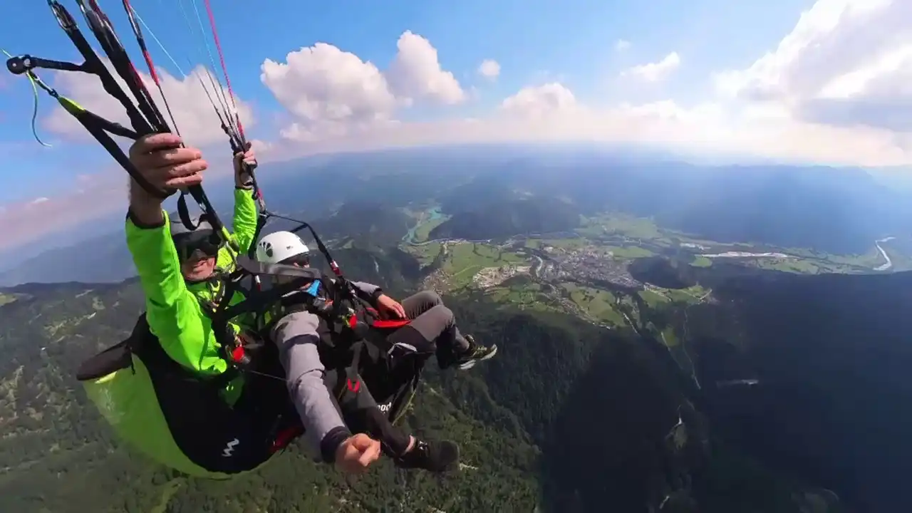 Mountain flight from highest takeoff in Slovenia